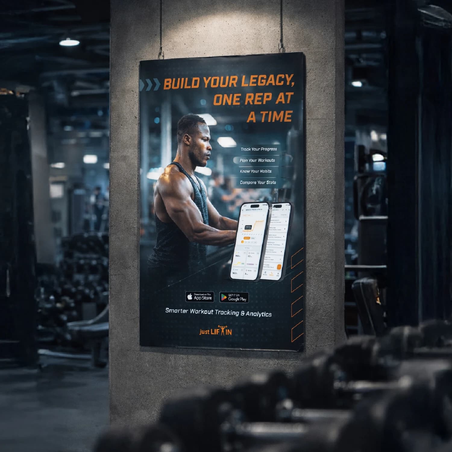 Justliftin Fitness App Brand Identity cover image