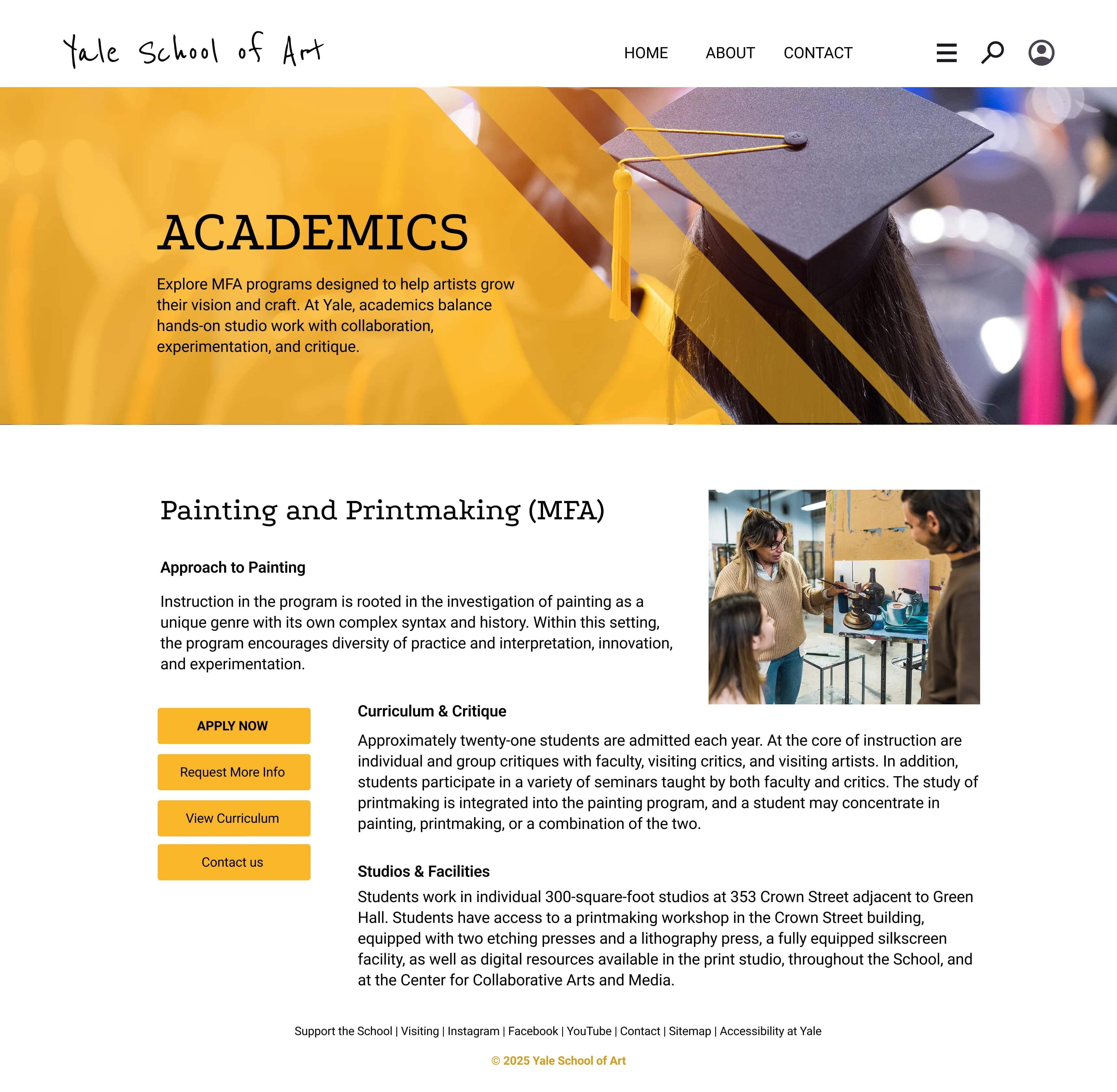 Yale School of Art Website Redesign — image 5